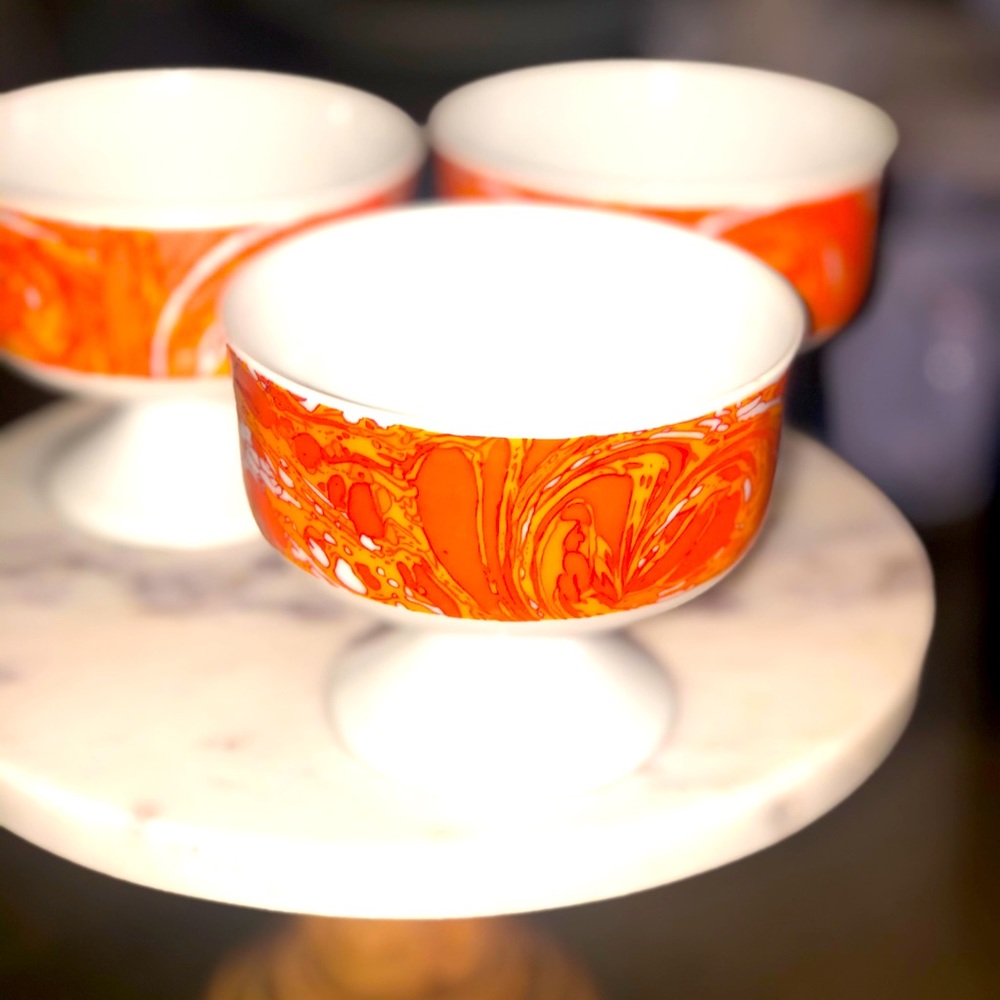 Mid century dessert cups 3 piece